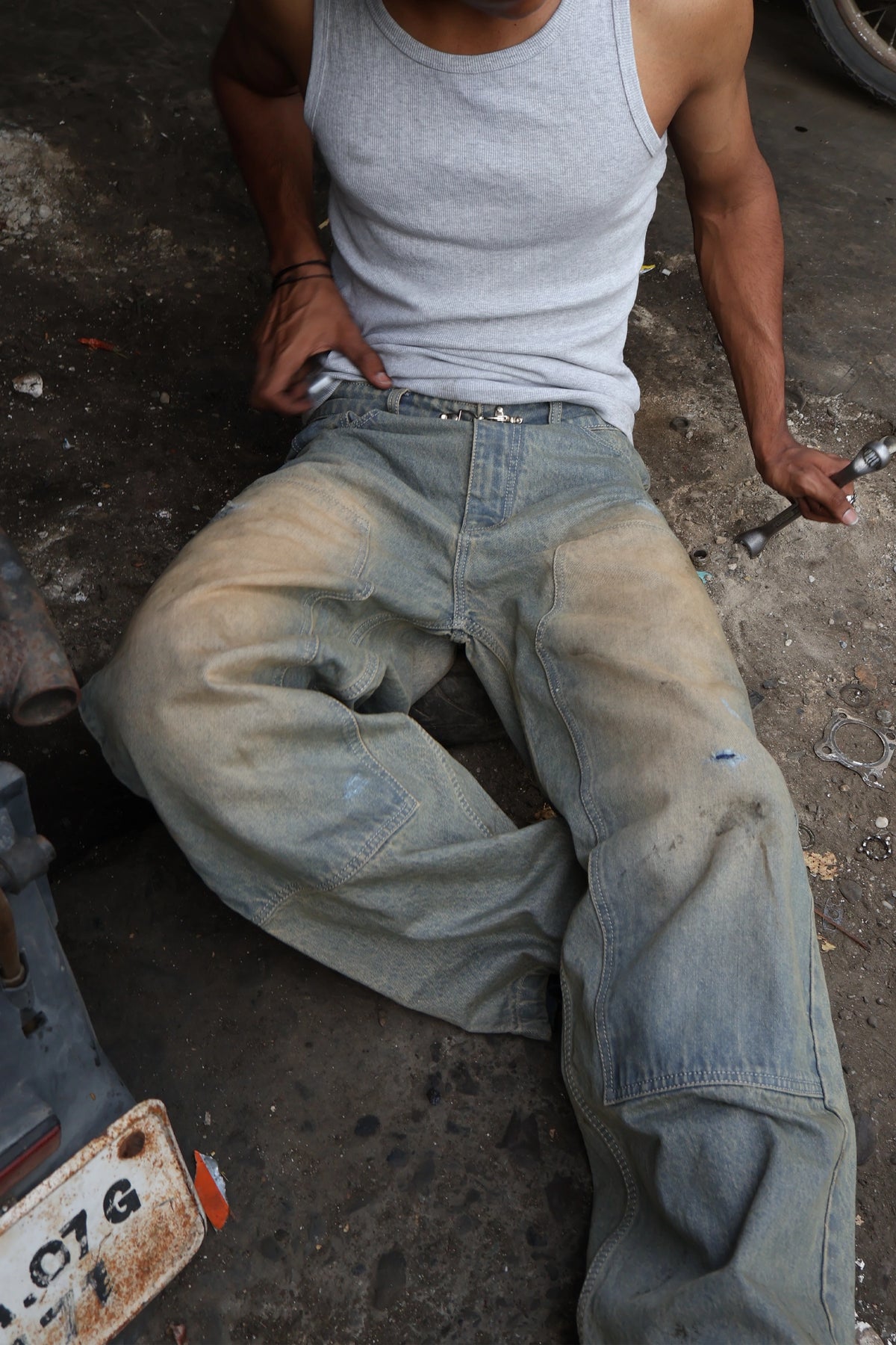 Mud-wash Carpenter denim