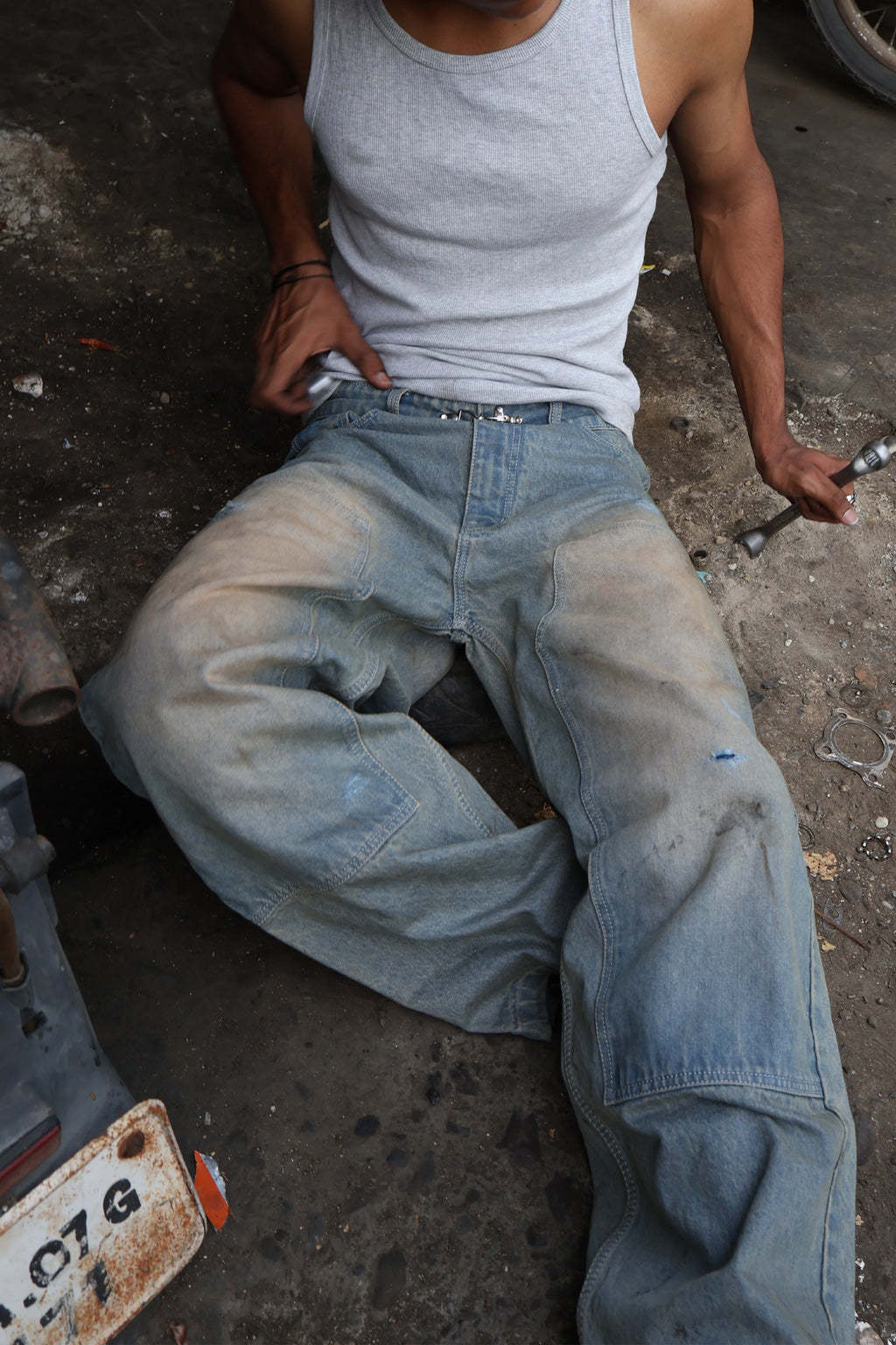 Mud-wash Carpenter denim