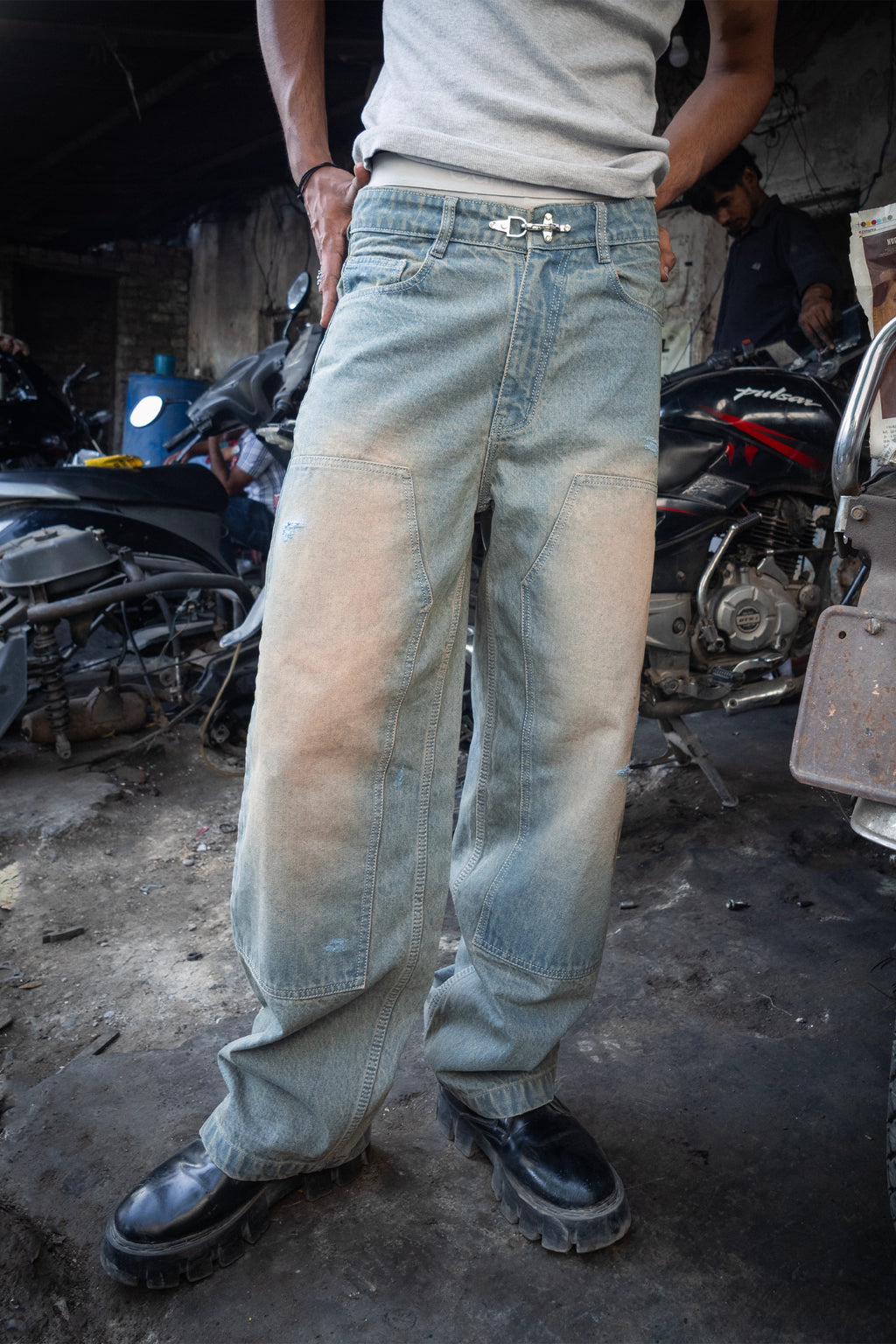 Mud-wash Carpenter denim